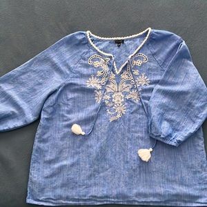 Talbots peasant blouse